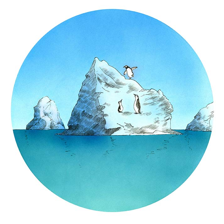 Cutty Sark Exhibition . Iceberg with Penguins